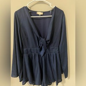 Navy blue altered state romper